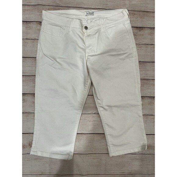 Old Navy Diva White Crop Jeans Women’s Size 10 - Picture 1 of 7